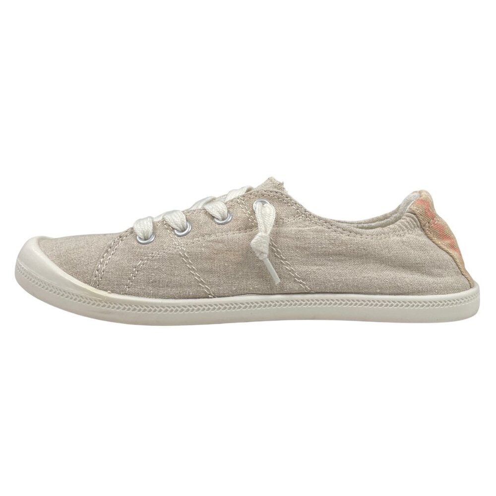 Target Neutral Canvas Lace Up Slip On Sneakers Casual Lightweight Women's Size 8